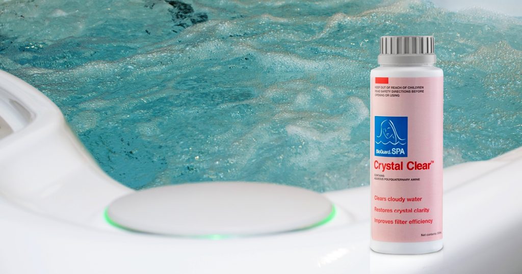 Don’t let cloudy spa water - Crystal Clear